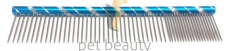 Pet Beauty Grooming Frisierkamm 20cm, 80/20 grob/fein gezahnt, blau