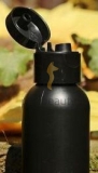 Kunststoffflasche | 200ml | schwarz| inklusive Klappdeckelverschluss