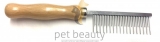Kamm pet beauty - Metall mit Holzgriff, gestuft