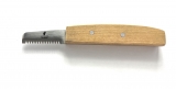 pet beauty Trimmmesser mit Holzgriff | grob | Gesamtlänge 15cm