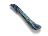 pet beauty Trimmmesser als Satz oder einzeln | 5 Stck | blauer Holzgriff | Gesamtlnge 14cm
